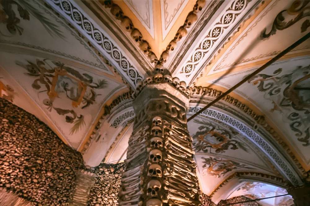 Chapel of Bones of the Church of St. Francis in Évora, Portugal