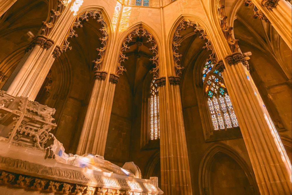 Tomb of Philippa of Lancaster in Batalha Monastery, Portugal