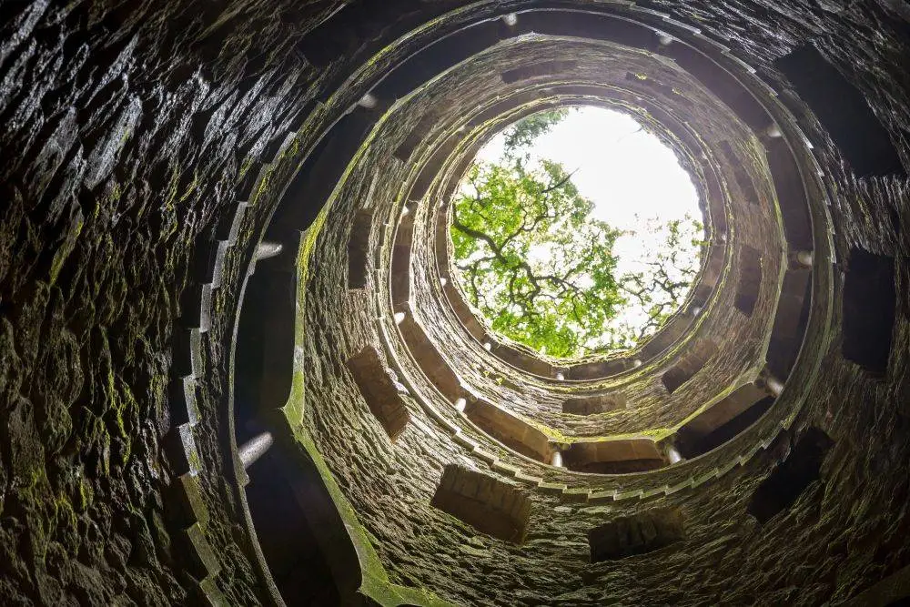 Initiatic Well of Quinta da Regaleira in Sintra, Portugal